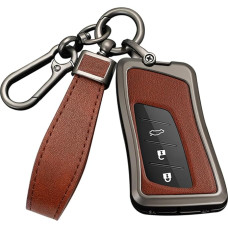 HIBEYO Intelligent Car Key Case Fits Lexus Protective Key Case Cover for Lexus ES200 ES250 ES260 ES300h ES350 UX250h UX2600 RX450h Remote Control Key Box Black Brown