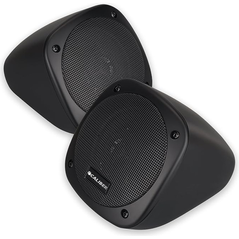 Caliber Car Speakers - Set of 2 Car Boxes - Suitable for Assembly - Max. 80 W - 40 W RMS - Black