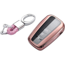 ontto Car Key Case for Toyota RAV4 Toyota Avalon Corolla Highlander C-HR Prius GT86 Accessories Remote Control Cover TPU Key Case Key Cover Key Protection Case 2 3 4 Buttons Pink