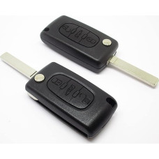 2 x Key Shell Remote Control Cover Replacement Housing 3 Buttons Compatible with Citroen C2 C3 C4 C5 PEUGEOT 107 207 307 407 308 409 407 607 Fiat Scudo Ulysse Repair Blade (Yes Stand Battery CE) 53 6)