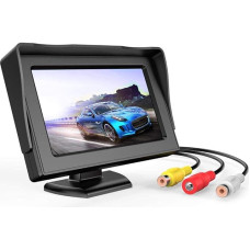 3T6B 4.3 Inch LCD Screen Reversing Camera, Waterproof Reversing Camera with Monitor for Car SUV Truck