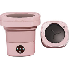 AMZTEMU 8L Portable Washing Machine, Mini Washing Machine, Portable Washing Machine, Foldable Washing Machine, Mobile Washing Machine, EU Power (Pink)