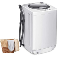 RELAX4LIFE Fully Automatic Washing Machine 3.5 kg, Fully Automatic Washing Machine with Pump & Display, Top Loader Mini Washing Machine with Spin & 6 Washing Models, 240 W, for Camping & Motorhome, 43