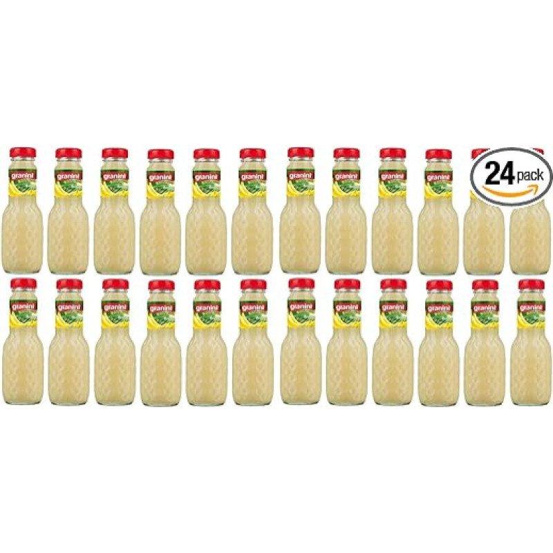 24 Bottles of 200 ml Granini Banana Fruit Content 25% in Reusable Deposit Glass Bottles Banana Drinking Enjoyment