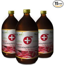 Organic Pomegranate Elixir (3 x 500 ml) - Direct Juice from Ripe Pomegranate Fruits, Unadulterated, No Sugar or Other Additives Made in Germany