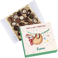 Herz & Heim® Lindt Mini Pralinés Lazy Christmas pakuotė su lėtapėdžiu ir jūsų pasirinktu vardu