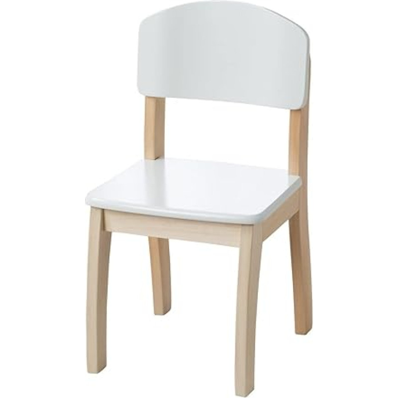 roba 50778WE Vaikiška kėdutė su atlošu Mediena, dažyta baltai 61,5 x 33 x 33,5 cm Sėdynės aukštis 31,5 cm