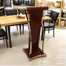 Lecterns Pulpitos Para Iglesias/Iron Podio for Auditorium/Conference/Community - Lectern Stand with Pen/Pencil Tray and Slant Desktop. Modern Pulpit for Computer, Laptop, Bu