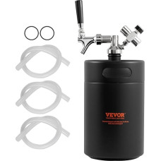 VEVOR 170 oz 5L Mini Keg alaus čiaupo sistema Nerūdijančio plieno slėgio alaus Growler