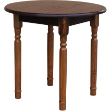 k koma Round Pine Table Dining Table Wood Kitchen Table Solid Honey Country House Style (Nut)