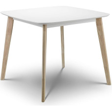Julian Bowen Casa kvadratinis valgomojo stalas Baltas kalkinis ąžuolas Aukštis 75 cm Plotis 90 cm Gylis 90 cm