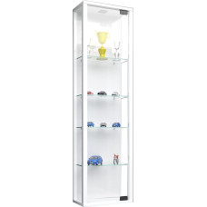 VCM Wandvitrine Hängevitrine Glasvitrine Wand Schaukasten Vitrine Glas Stano Mini Weiß