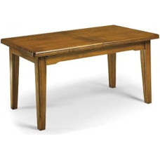 Mar.c.a. Design - Extendable table up to 360 cm, turned legs, poplar wood, structure in dark walnut, rectangular, made in Italy - for kitchen and living room, Povera art