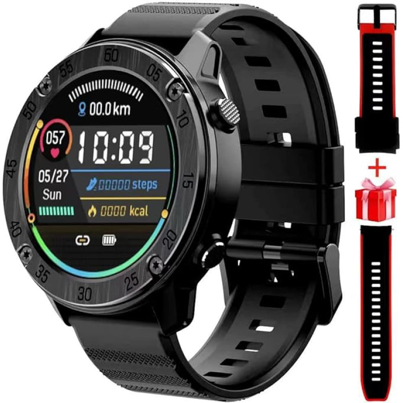 Blackview Smart Watch, Fitness Watch with Heart Rate Blood Pressure Monitor, Sports Smart Watch with Sleep Monitor, 3.3 cm (1.3 Inch), IP68 Waterproof, Pedometer, Men, for Android iOS Phone