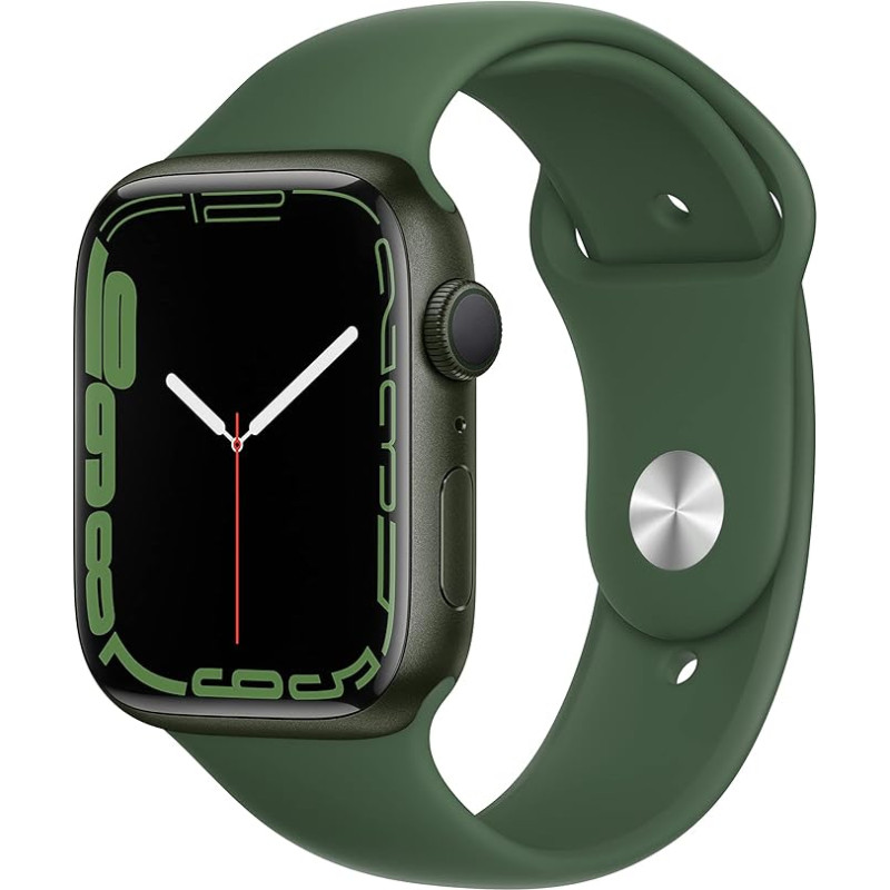 Apple Watch Series 7 (GPS, 45mm) - Green Aluminium Case with Clover Sport Band (Refurbished)