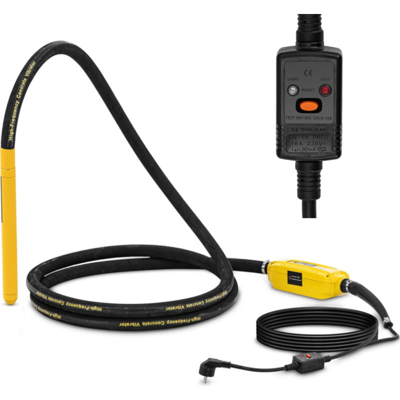 MSW Concrete compactor vibrator 5m long 40cm x 34mm boule 1200W