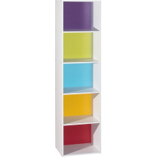 HODEDAH IMPORT HID25 Rainbow Bookcase, Inžinerinė mediena, Rainbow, netaikoma