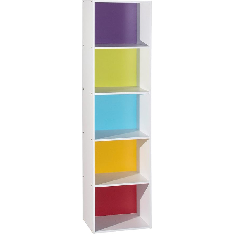 HODEDAH IMPORT HID25 Rainbow Bookcase, Inžinerinė mediena, Rainbow, netaikoma