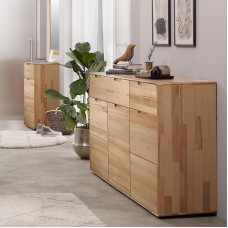 Gyvenamojo kambario baldų komplektas 2 dalių komoda iš kietos alyvuotos medienos šoninės spintelės Gyvenamojo kambario spintelė Šiuolaikinė buko medienos spinta