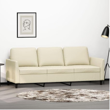 LAPOOH 359339 3 vietų sofa Kreminė 180 cm dirbtinės odos sofos ir sofos Svetainės miegamasis Minkšta sofa