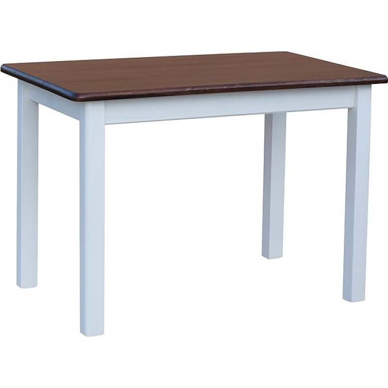 k koma Virtuvės stalas 120 x 70 cm Pušies medžio masyvo baltas medus Naujas gamintojas (riešutas)