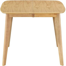 Miliboo Leena L90-130 Skandinaviškas kvadratinis išplečiamas valgomojo stalas iš šviesaus medžio