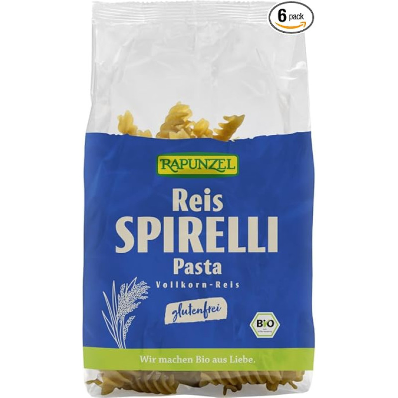 Ryžiai Spirelli, grūdų patiekalas iš viso grūdo 6 x 250 g