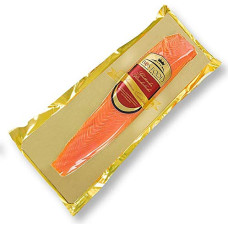 Škotiška rūkyta lašiša, nugarinė filė, ilga ir siaura, nesupjaustyta, apie 500 g