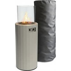 Planika BINO Outdoor-Gaskamin Tragbarer Terrassenheizer und Freistehender, Propan Heizpilz für Ihren Garten und Terrasse mit Schutzabdeckung