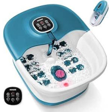 Pėdų burbulinė vonelė su masažo ir šildymo funkcija, sulankstomas pėdų masažuoklis, nuotolinio valdymo pultelis, šildymo funkcija, pėdų refleksinių zonų masažas, laikmatis, pėdų vonelė su 16 
