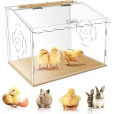 Erdvus akrilo permatomas viščiukų auginimo rinkinys, puikiai tinkantis viščiukams, ežiukams, žiurkėnams, ropliams