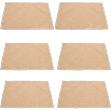 Hemobllo Tischsets 6 Stück aus Jute Imitat Hitzebeständig und rutschfest für Küchentisch und Festtage Dekorative Platzsets Maschinenwaschbar