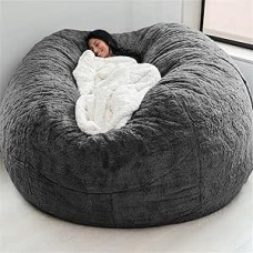 IJNBHU Bean Bag kėdės dangtis, milžiniškas kailinių pupų maišas, sofos dangtis, ypač didelis skalbiamas pupų maišo dangtis vaikams, pupų maišo dangtis be užpildo (15 spalva, dydis: 1,83 m)
