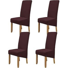 Hengweiuk medvilninis kėdės dangtelis Stretch Mia universalus elastingas modernus apsauginis kėdės dangtelis Stretch kėdės dangteliai Komplektas kėdės dangtelis valgomojo kambariui