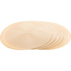 NIYANGLE 6 skalbiamų PP kilimėlių rinkinys Audiniai neslystantys stalo kilimėliai Atsparūs karščiui ir purvą atstumiantys kilimėliai, skirti virtuvės valgomojo stalui, restoranui, smėlio spalvos