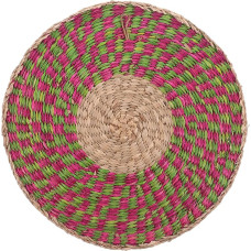 Mipcase Runde Seegras Tischsets 30cm Hitzebeständig und Waschbar Farbenfrohe Platzsets für Esstisch Wanddekoration und Hängeornament Natürlicher Wärmeschutz für Küche Terrasse