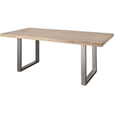 Valgomojo stalas Virtuvės stalas iš mango medžio masyvo 180 x 900 cm balintas