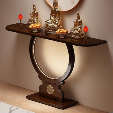 Meditationsaltartisch aus Massivholz, Puja-Tisch für Buddha, vielseitiger Nischenschrank für Wohnzimmer, Schlafzimmer, Büro, Badezimmer – 120 x 30 x 80 cm (47,2 x 11,8 x 31,5 Zoll)