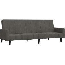 375775 Sofa lova 2 sėdimų vietų tamsiai pilkas aksomas