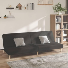 Schlafsofa mit 2 Sitzplätzen, schwarz, aus Stoff, Möbel, Schlafsofa, Bettgestell