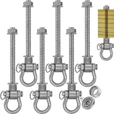 6 sūpynių tvirtinimo sijos, su guoliais, nerūdijančio plieno sūpynių kabliai medinėms sijoms, M10 betoninėms luboms, kabančios kėdės, skirtos žaidimų aikštelei, jogos hamako tvirtinimas, keliamoji galia 675 kg