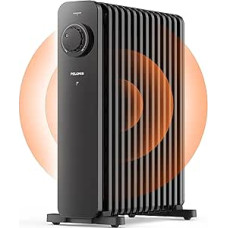 Pelonis Oil Radiator, Electric Heater, 2,500 W, 13 Fins, Energy-Saving with Thermostat, Overheating Protection, Noiseless, for the Home Patio