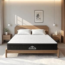 Čiužinys 90 x 200 cm, 25 cm aukščio, kietumas H3 vidutinio kietumo, 7 zonų hibridinis čiužinys, ortopedinis kišeninis spyruoklinis čiužinys su komfortiškomis putomis, kvėpuojantis, mažinantis spaudimą