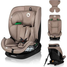 LIONELO Lavender I dydžio vaikiška automobilinė kėdutė nuo 76 iki 150 cm, atitinkanti R129 i dydžio standartą, ISOFIX tvirtinimas pagal važiavimo kryptį ir TT dirželis, galvos atramos ir atlošo reguliavimo reduktoriaus įdėklas