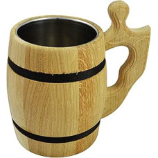 Wooden Oak Beer Mug Mug Very Solid Father's Day Gift 0.5 L / M01