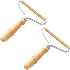 Portable Lint Remover Clothes Fuzz Shaver Restores Your Clothes and Fabrics Sticky Lint Roller with Long Handle Hair Remove Brush Clothes Cleaner Use Sticky Dust, yellow