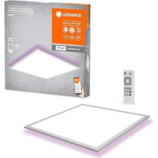 LEDVANCE LED WiFi lubų šviestuvas, baltas, 40 W, 3000 lm, 3000-6500 K, 60 x 60 cm, sieninis šviestuvas, reguliuojamas apšvietimas, RGB technologija, Smart + Planon, valdomas programėle arba balso asistentais, pvz., 