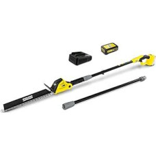 Kärcher PHG 18-45 18 V Cordless Telescopic Hedge Trimmer Set Including 18 V/2.5 Ah Battery and Quick Charger, Cutting Length: 45 cm, Extension Insert, Angled Cutting Head, Max. Power: 250 m