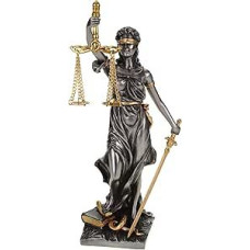 Veronese pagal Joh. Vogler GmbH Figūrėlė Justitia Romėnų teisingumo deivė 21 cm Auksinė / sidabrinė skulptūrėlė Teisininkas Teisė Teisė