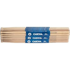 CASCHA HH 2046 Professional Drumsticks 5A, American Hickory, 12 pairs (24 Sticks)